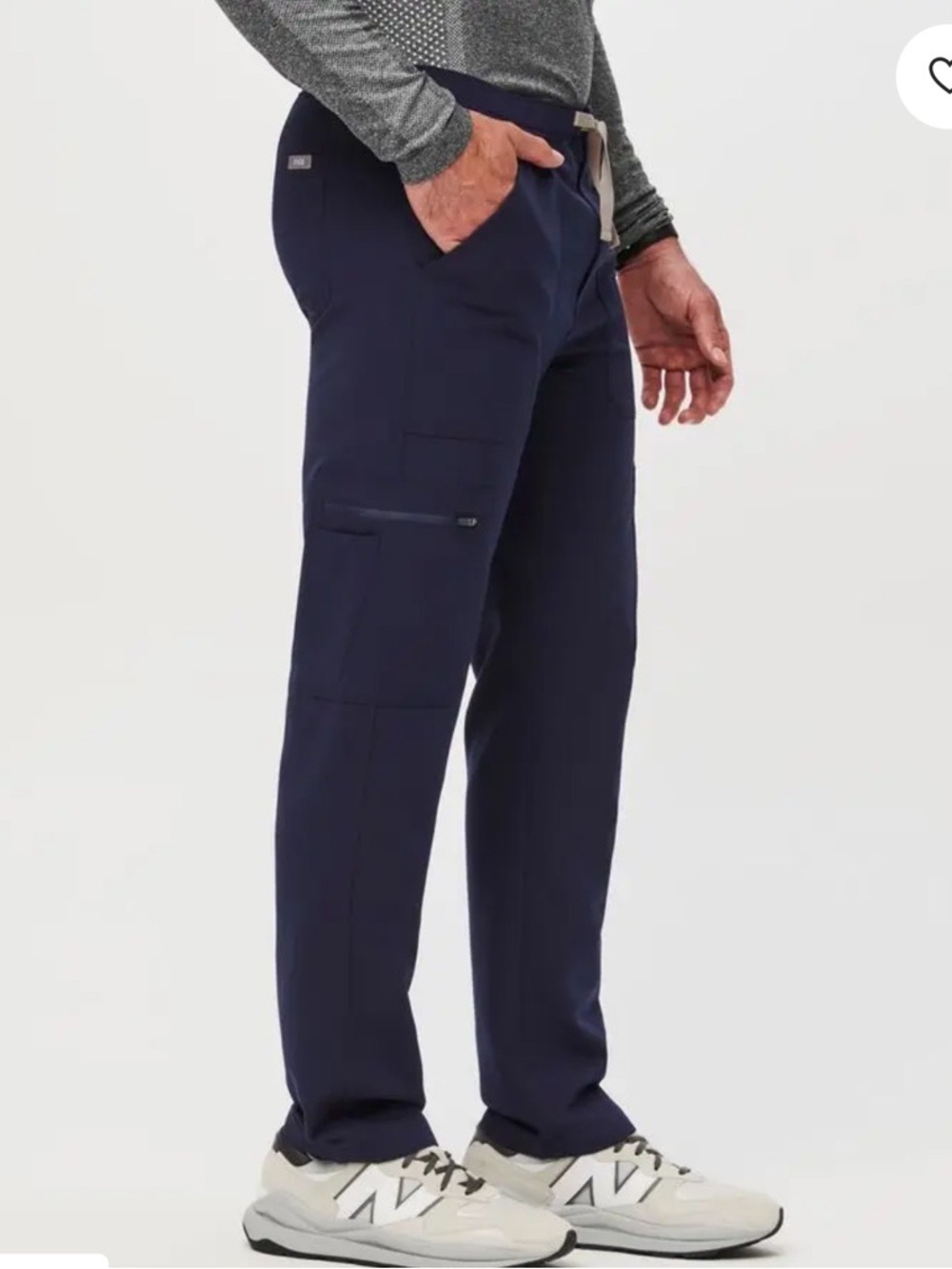 Figs Men's Cairo Straight Leg Cargo Scrub Pants in Navy sz XXL